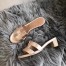 Hermes Oasis Slide Sandals 50mm In Champagne Swift Calfskin