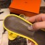 Hermes Oasis Slide Sandals 50mm In Yellow Swift Calfskin