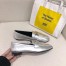 Hermes Women's Royal Loafers In Silver Metallic Lambskin