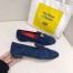 Hermes Women's Royal Loafers In Blue Suede Leather