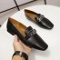 Hermes Women's Time Loafers In Black Goatskin