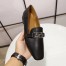 Hermes Women's Time Loafers In Black Goatskin