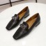 Hermes Women's Time Loafers In Black Goatskin