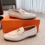 Hermes Women's Paris Loafers in White Goatskin