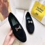 Hermes Women's Paris Loafers In Black Velvet