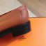Hermes Women's Impact Loafers in Brown Leather