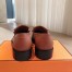 Hermes Women's Impact Loafers in Brown Leather