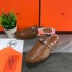 Hermes Oz Mules In Brown Calfskin