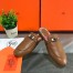 Hermes Oz Mules In Brown Calfskin