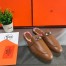 Hermes Oz Mules In Brown Calfskin