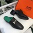 Hermes Paradis Mules In Black Calfskin