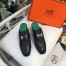 Hermes Paradis Mules In Black Calfskin