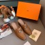 Hermes Blossom Mules 60mm In Brown Goatskin