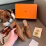 Hermes Blossom Mules 60mm In Brown Goatskin