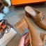 Hermes Blossom Mules 60mm In Brown Goatskin