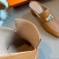 Hermes Blossom Mules 60mm In Brown Goatskin