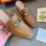 Hermes Blossom Mules 60mm In Brown Goatskin