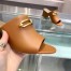 Hermes Camilla Mules 60MM In Brown Calfskin 