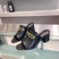 Hermes Camilla Mules 60MM In Black Calfskin 