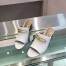 Hermes Camilla Mules 60MM In White Calfskin 