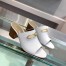 Hermes Camilla Mules 60MM In White Calfskin 