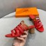 Hermes Celena Sandals 50mm In Red/Brown Calfskin