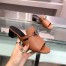 Hermes Candy 40mm Sandals In Brown Calfskin