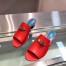 Hermes Candy 40mm Sandals In Red Calfskin