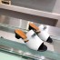 Hermes Candy 40mm Sandals In White Calfskin