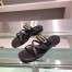 Hermes Claire Sandals In Black Calfskin