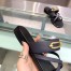 Hermes Claire Sandals In Black Calfskin