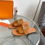 Hermes Galerie Sandals In Brown Calfskin