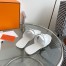 Hermes Galerie Sandals In White Calfskin