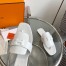 Hermes Galerie Sandals In White Calfskin