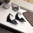 Hermes Legend Wedge Sandals In Black Calfskin