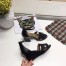Hermes Legend Wedge Sandals In Black Calfskin
