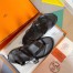 Hermes Inboard Sandals in Black Leather and Ribbon
