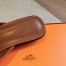 Hermes Women's Isle Sandals in Brown Leather