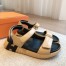 Hermes Women's Junior Sandals in Beige Nappa Leather