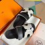 Hermes Women's Chypre Sandals In Canvas with Black Leather