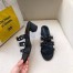 Hermes Tandem 50mm Sandals In Black Lambskin