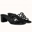 Hermes Tandem 50mm Sandals In Black Lambskin