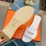 Hermes View Slide Sandals In White Leather