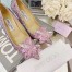 Jimmy Choo Avril 100mm Pumps In Pink Crystal