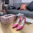 Jimmy Choo Cass 95mm Pumps in Pink Croc-Embossed Leather
