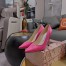 Jimmy Choo Cass 95mm Pumps in Pink Croc-Embossed Leather