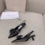 Jimmy Choo Amita Flowers 45mm Slingback Pumps in Black Leather