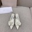 Jimmy Choo Amita Flowers 45mm Slingback Pumps in White Leather