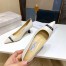 Jimmy Choo Rene 65mm Pumps In White Lambskin