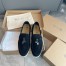 Loro Piana Women's Summer Charms Walk Loafers in Black Suede Leather